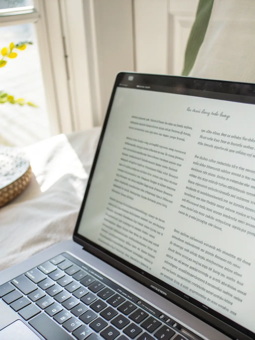A screenshot of Valoi's text display feature, showing customizable font sizes and spacing options for improved readability.